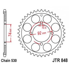 Steel Rear Sprocket. JTR848.37