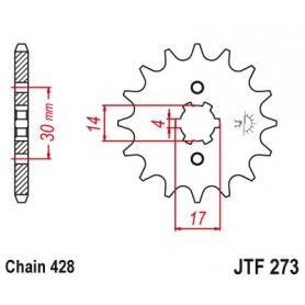Steel Front Sprocket. JTF273.14