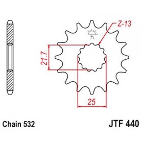 Steel Front Sprocket. JTF440.14