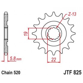 Steel Front Sprocket. JTF825.13