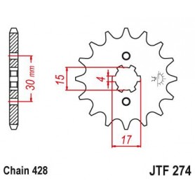 Steel Front Sprocket. JTF274.14