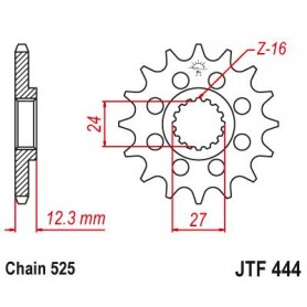 Steel Front Sprocket. JTF444.17