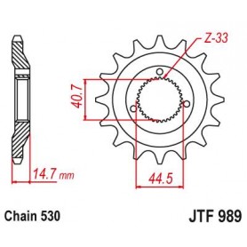 Steel Front Sprocket. JTF989.21