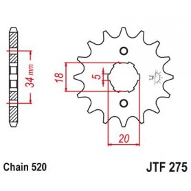 Steel Front Sprocket. JTF275.15