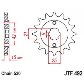 Steel Front Sprocket. JTF492.15