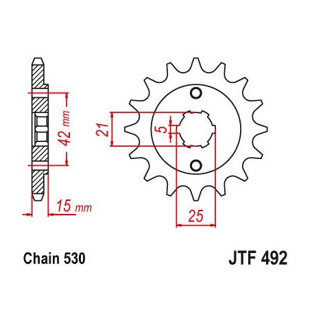 Steel Front Sprocket. JTF492.15