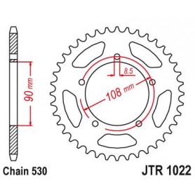 Steel Rear Sprocket. JTR1022.38