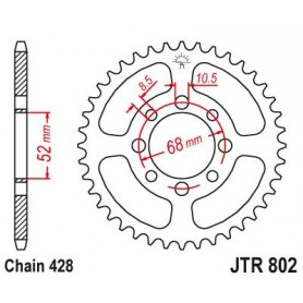Steel Rear Sprocket. JTR802.48