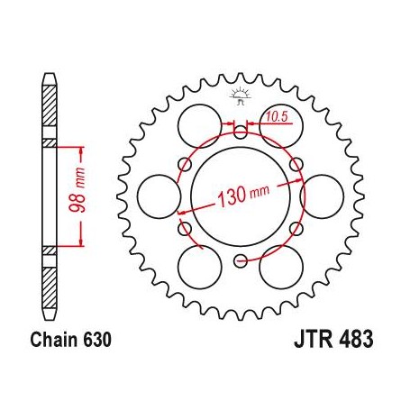 Steel Rear Sprocket. JTR483.33