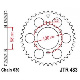 Steel Rear Sprocket. JTR483.35