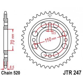 Steel Rear Sprocket. JTR247.41