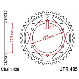 Steel Rear Sprocket. JTR485.46