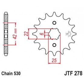 Steel Front Sprocket. JTF278.15
