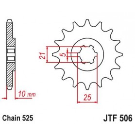 Steel Front Sprocket. JTF506.14