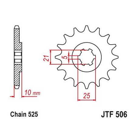 Steel Front Sprocket. JTF506.14