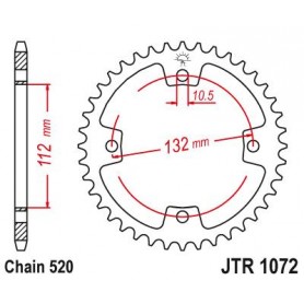 Steel Rear Sprocket. JTR1072.38