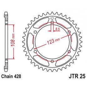 Steel Rear Sprocket. JTR25.60