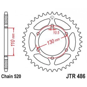 Steel Rear Sprocket. JTR486.41