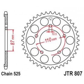 Steel Rear Sprocket. JTR807.44