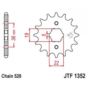 Steel Front Sprocket. JTF1352.13