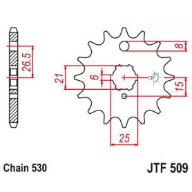Steel Front Sprocket. JTF509.15