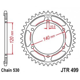 Steel Rear Sprocket. JTR499.40