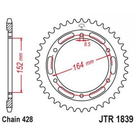 Steel Rear Sprocket. JTR1839.55