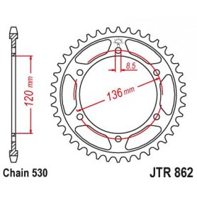 Steel Rear Sprocket. JTR862.38