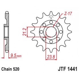 Steel Front Sprocket. JTF1441.14