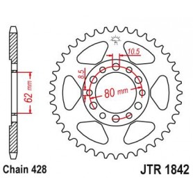 Steel Rear Sprocket. JTR1842.37