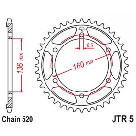 Steel Rear Sprocket. JTR5.39
