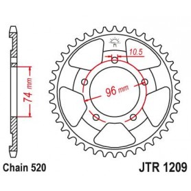 Steel Rear Sprocket. JTR1209.41
