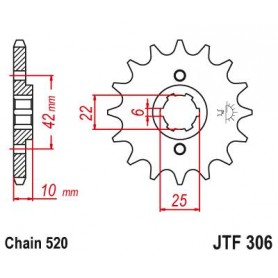 Steel Front Sprocket. JTF306.15