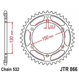 Steel Rear Sprocket. JTR866.38
