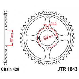 Steel Rear Sprocket. JTR1843.49