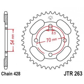 Steel Rear Sprocket. JTR263.45