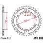 Steel Rear Sprocket. JTR866.47