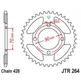 Steel Rear Sprocket. JTR264.45
