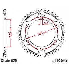 Steel Rear Sprocket. JTR867.42