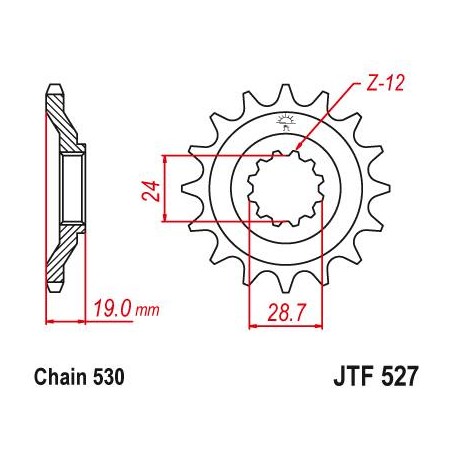 Steel Front Sprocket. JTF527.17