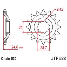 Steel Front Sprocket. JTF528.17