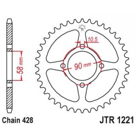 Steel Rear Sprocket. JTR1221.44