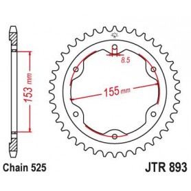 Steel Rear Sprocket. JTR893.38