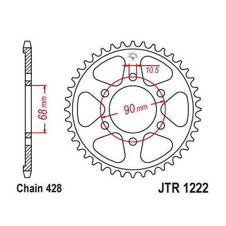 Steel Rear Sprocket. JTR1222.47