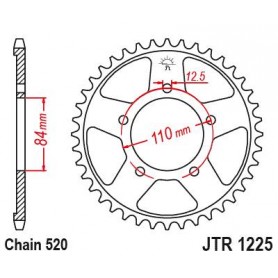 Steel Rear Sprocket. JTR1225.36