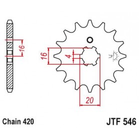 Steel Front Sprocket. JTF546.12