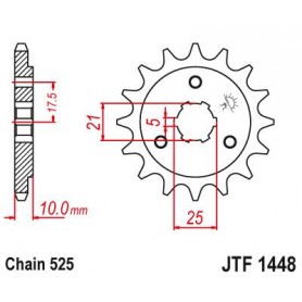 Steel Front Sprocket. JTF1448.15