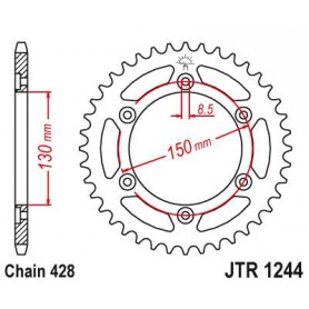 Steel Rear Sprocket. JTR1244.52