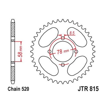 Steel Rear Sprocket. JTR815.35