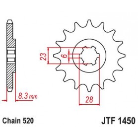 Steel Front Sprocket. JTF1450.13
